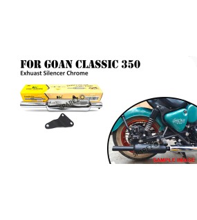 Fit For Royal Enfield Goan Classic 350 Empty Loud Silencer Chromed