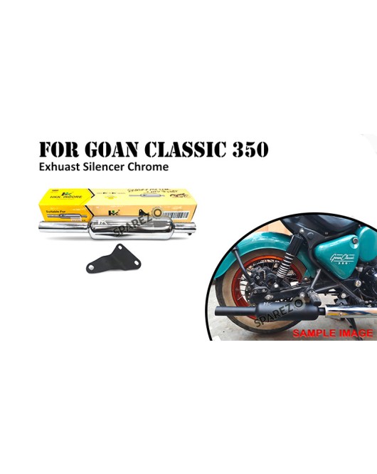 Fit For Royal Enfield Goan Classic 350 Empty Loud Silencer Chromed