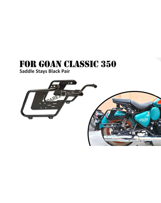 Fit For Royal Enfield Goan Classic 350 Saddle Stay Black Pair