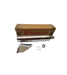 Royal Enfield Classic 350cc 500cc Silencer Silver Peashooter End Cap
