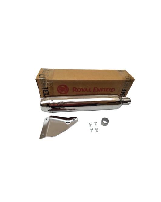 Royal Enfield Classic 350cc 500cc Silencer Silver Peashooter End Cap