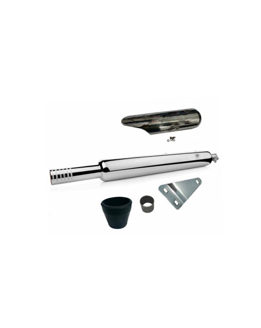 Royal Enfield Classic 500 350 Punjab Dholki Exhaust Silencer and Heat Shield