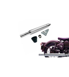 Royal Enfield Classic 500 350 Punjab Dholki Exhaust Silencer and Heat Shield