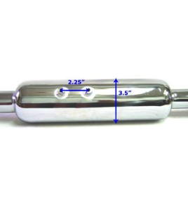 New Chrome Royal Enfield 500cc Electra Silencer Assly