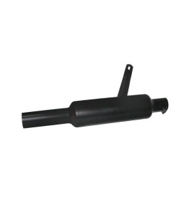 Royal Enfield Black powder Coated 500cc Short Exhaust Silencer &amp; Bracket