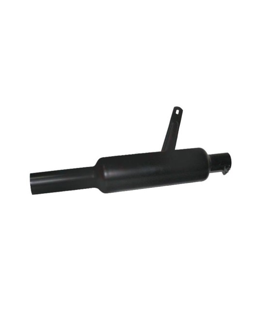 Royal Enfield Black powder Coated 500cc Short Exhaust Silencer & Bracket