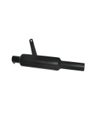 Royal Enfield Black powder Coated 500cc Short Exhaust Silencer & Bracket