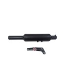 Royal Enfield Black powder Coated 500cc Short Exhaust Silencer And Bracket