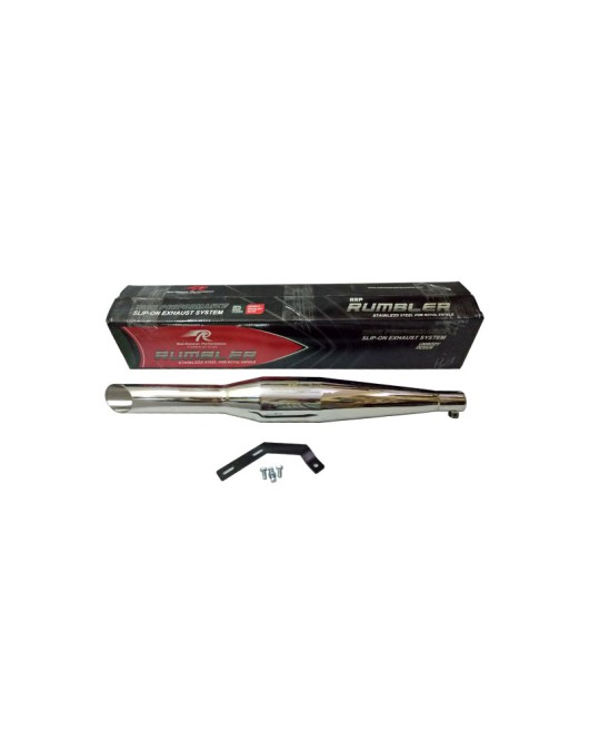 Royal Enfield Classic 500cc Red Rooster SS Exhaust Silencer Polished