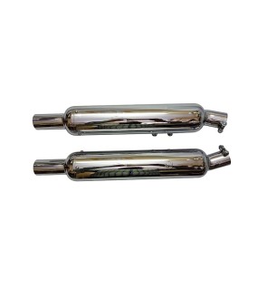 Royal Enfield GT Continental 650cc AEW Exhaust Silencer Pair 	