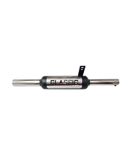 Royal Enfield Classic 350cc 500cc Black & Chrome Exhaust Silencer     	