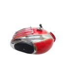 Royal Enfield Chrome Red Petrol Tank With Grill and Knee Pad