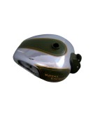 Royal Enfield Big Fuel Tank in Chrome and Battle Green Color With Knee Pads