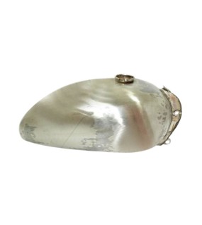 Royal Enfield Interceptor Raw Steel Petrol Tank Reproduction