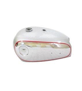 BSA A7 A10 Silver Painted Chrome Petrol Tank