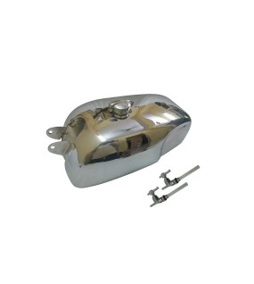 Royal Enfield Cafe Racer Clubman Continental GT Gas Fuel Petrol Tank Chrome