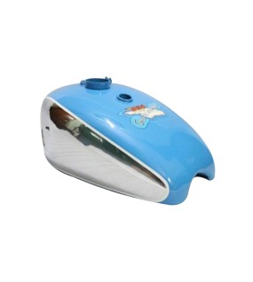 BSA Goldstar Catalina Scrambler Gas Petrol Tank Chrome Plated &amp; Blue Painted