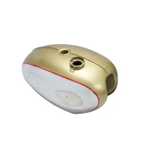 BSA A65 Lightning Thunderbolt Golden Painted Chrome Gas Fuel Petrol Tank