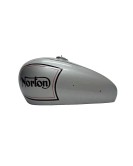 New Norton ES2 Silver Painted Petrol Tank With 2 Side Holes For Knee Pads + Cap