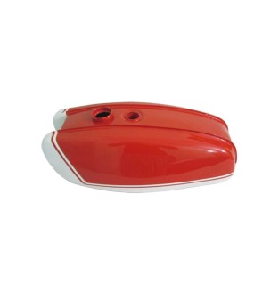 New BSA A65 Thunderbolt Lightning Orange and White Painted Gas Petrol Tank 1970
