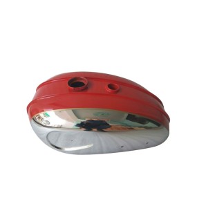 New BSA C15 Chromed and Red Painted Gas Fuel Tank (Reproduction)