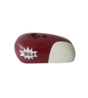New BSA Spitfire Hornet 2 Gallon Maroon and White Painted Gas Fuel Petrol Tank