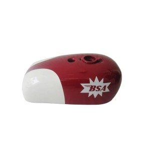 New BSA Spitfire Hornet 2 Gallon Maroon and White Painted Gas Fuel Petrol Tank