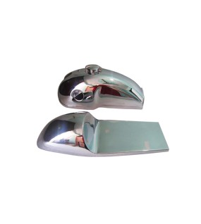 Benelli Mojave Cafe Racer 260 360 Chrome Petrol Tank Seat Hood With Monza Cap