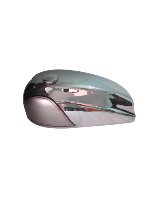 Norton Dominator Model 88 99 Wideline Chrome & Silver Painted Fuel Tank With Cap
