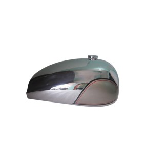 Norton Dominator Model 88 99 Wideline Chrome &amp; Silver Painted Fuel Tank With Cap