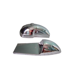 Benelli Mojave Cafe Racer 260 360 Chrome Petrol Tank Seat Hood With Cap &amp; Tap