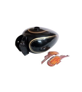 New Royal Enfield Black Painted Petrol Fuel Gas Tank 14 Litre With Logo