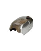 New Norton Commando Roadster Raw Steel Petrol Tank + Petrol Tank Cap & Taps
