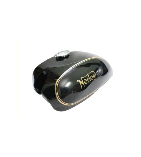 Norton Commando 750 850 Interstate Black Steel Fuel Gas Tank + Cap