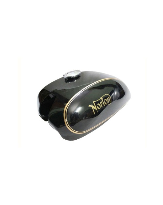 Norton Commando 750 850 Interstate Black Steel Fuel Gas Tank + Cap