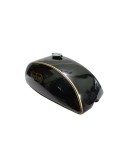 Norton Commando 750 850 Interstate Black Steel Fuel Gas Tank + Cap