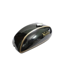 Norton Commando 750 850 Interstate Black Steel Fuel Gas Tank + Cap