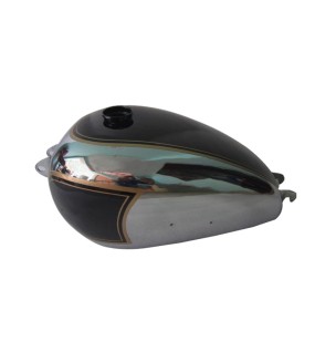 New BSA A7 Plunger Model Chrome and Black Painted Gas Fuel Petrol Tank 1950's