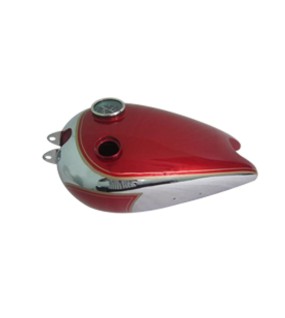New BSA C10 C11 Cherry Painted Chromed Gas Petrol Tank With Replica Smith Speedo