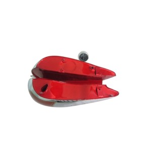 New BSA C10 C11 Cherry Painted Chromed Gas Petrol Tank With Replica Smith Speedo