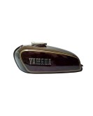 Petrol Fuel Gas Tank Steel Maroon With Chrome LID Cap Yamaha RX100 RX125