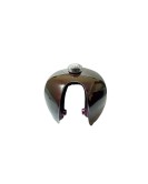 Petrol Fuel Gas Tank Steel Maroon With Chrome LID Cap Yamaha RX100 RX125