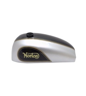 Norton Dominator Model 88 99 Wideline Black &amp; Silver Painted Petrol Tank Vintage