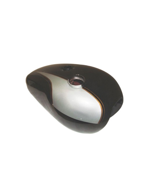 Black & Silver Fuel Tank Boneville of triumph T140/Trophy-5x