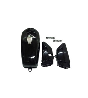 Yamaha RX100 RX125 Petrol Fuel Gas Tank With Chrome LID Cap &amp; Side Panels