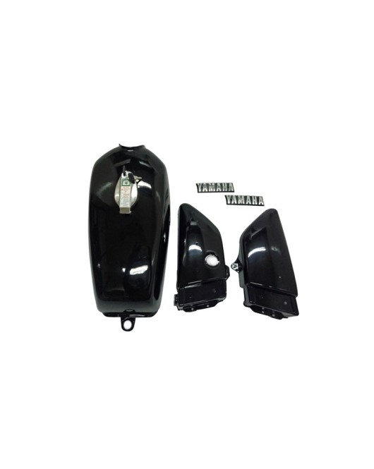 Yamaha RX100 RX125 Petrol Fuel Gas Tank With Chrome LID Cap & Side Panels