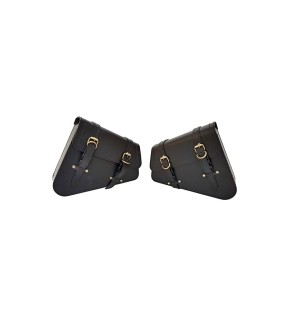 Royal Enfield Interceptor 650 Pannier Bags Pair With Mounting Rails Chrome