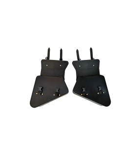 Royal Enfield GT Continental 650 Pannier Bags Pair &amp; Mounting Rails Chrome