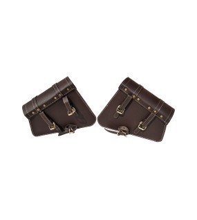 Royal Enfield Interceptor 650 Mounting Rails With Pannier Bags Pair Brown 