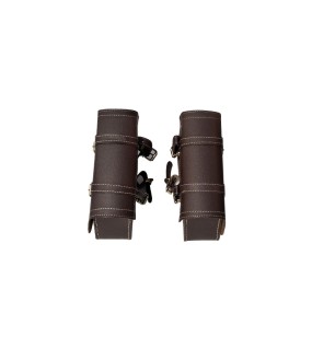 Royal Enfield GT Continental 650 Mounting Rails With Pannier Bags Pair Brown